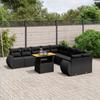 Vidaxl 11-Cz. Set da Giardino, Cuscini Rattan Nero Pe