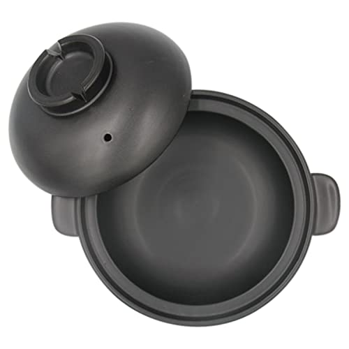 Kamoshika Douguten Ware Pot, Regular Size, Serves 2-3, Heat Resistant, Can be Used on Direct Heat, Gas, Oven, and Microwave, Made in Japan, Black, OR-