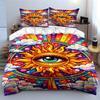 Eye surrounded by sun. Bedding sets Duvet cover sets Duvet covers Pillowcases(1*Duvet Cover 2*Pillowcases without duvet insert)