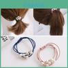 Korean Version Of The Three-strength Rubber Band High-elastic Pearl Head Rope For Women And Girls
