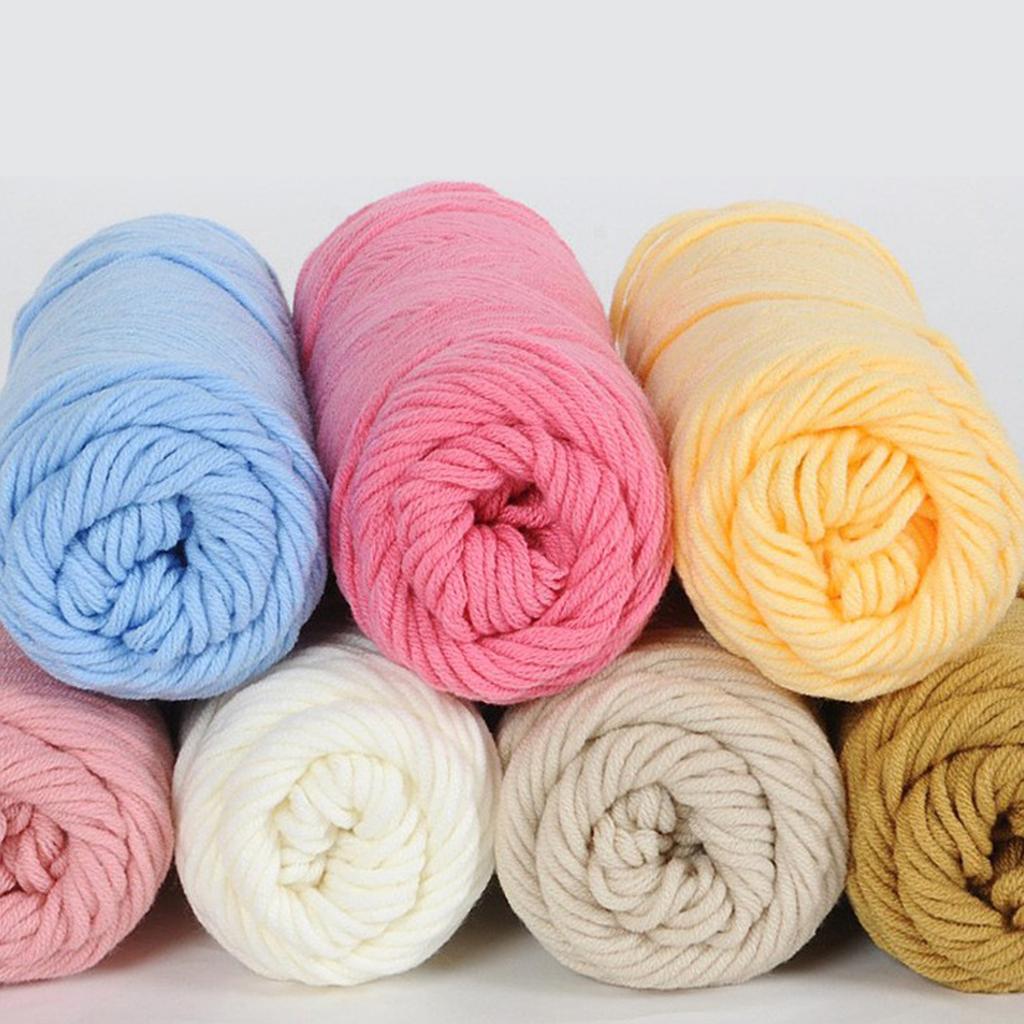 Milchbaumwollgarn Buntes Milchbaumwollgarn Weich Komfort Milchbaumwolle Häkeln Strickwaren DIY Handstrickgarn Mehrfarbig