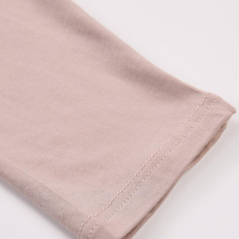 Dámský top s dlouhým rukávem Jarní a podzimní jednobarevný top tričko