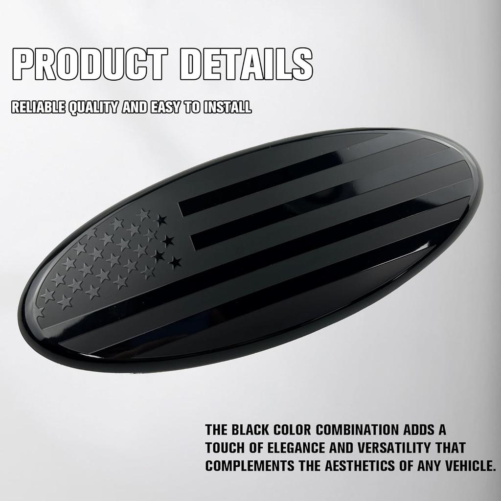9 Inch Front Grill Rear Tailgate Emblem Fit For Ford 04-14 F150, 11-14 Edge, 11-16 Explorer, 06-11 Ranger, 07-14 Expedition (Pack Of 2)