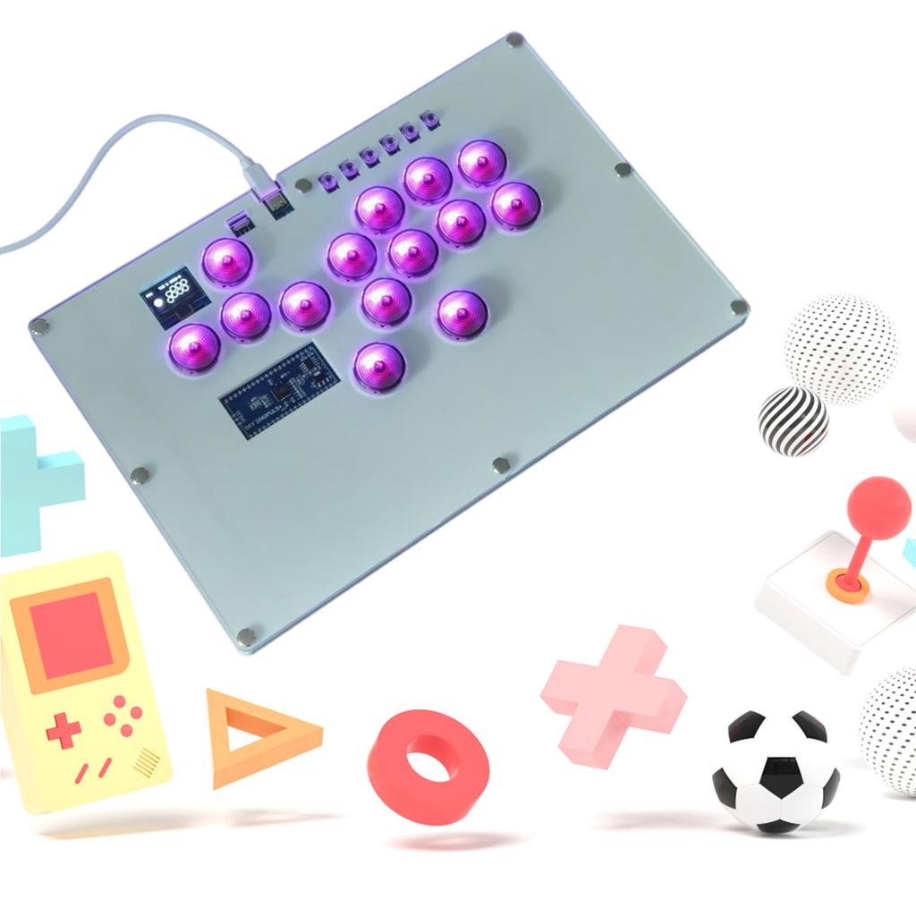 14 Key Hitbox Arcade Keyboard Joystick Fight Stick Game Controller