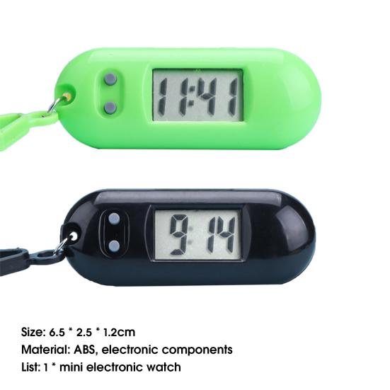 Electronic Clock Silent Display Portable Student LCD Digital Exam Study Desktop Clock Keychain