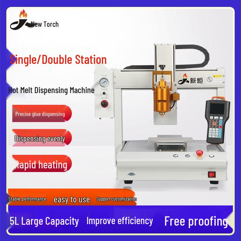 Fully Automatic Adhesive Dispenser: Silicone Quick-Dry, UV, Hot Melt, Epoxy AB Glue Potting Machine.