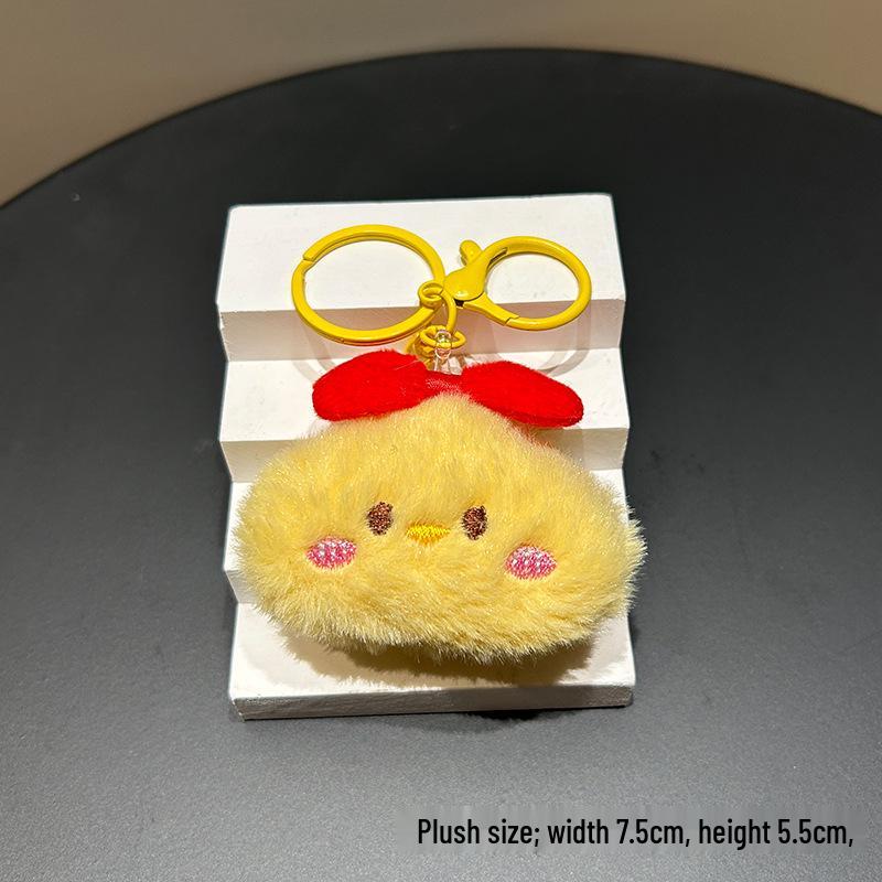 Charmantes Plüschtier-Anhänger: Niedliches Schlüsselanhänger-Ornament & Rucksack-Dekoration für Straßenstand-Aktionen.