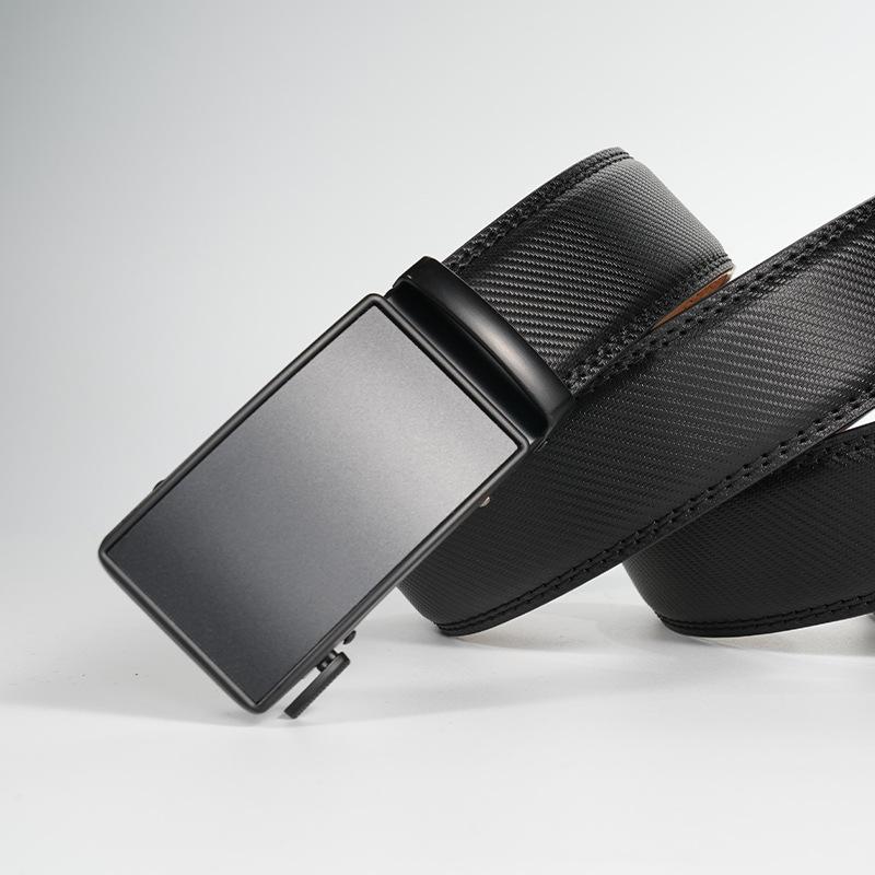 Men'S Belt Automatic Buckle Cowhide Leather Belt Business Leisure Middle-Aged And Young People Trendy Pants Belt Men