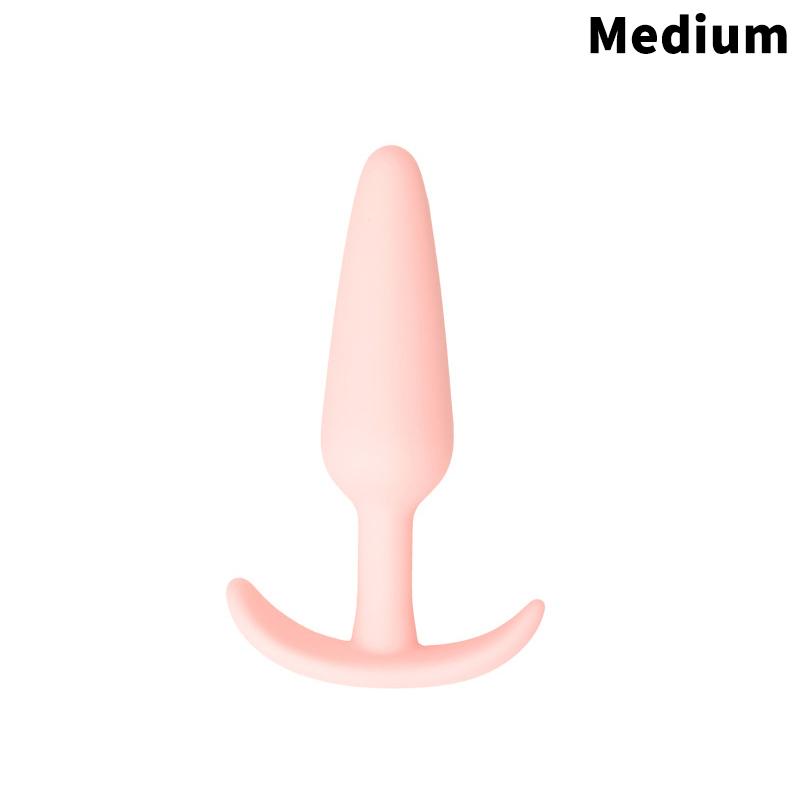 Soft Silicone Anal Plug 3 Sizes Butt Plug Bullet Vibrator Stimulator Adult Sex Toy for Men/Women Anal Prostate Massager for Gay
