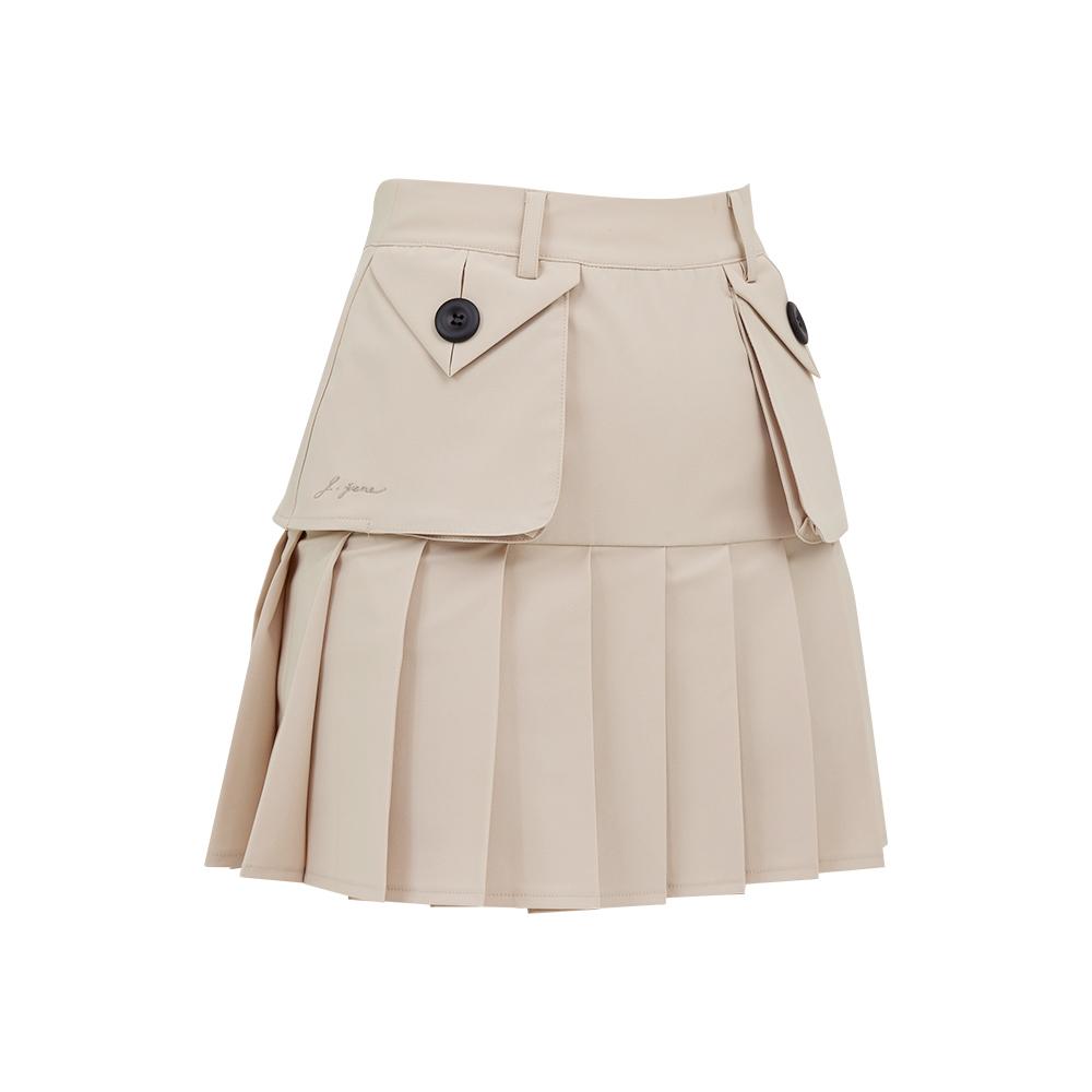 J Jane Big Pocket Trench Skirt (Beige)