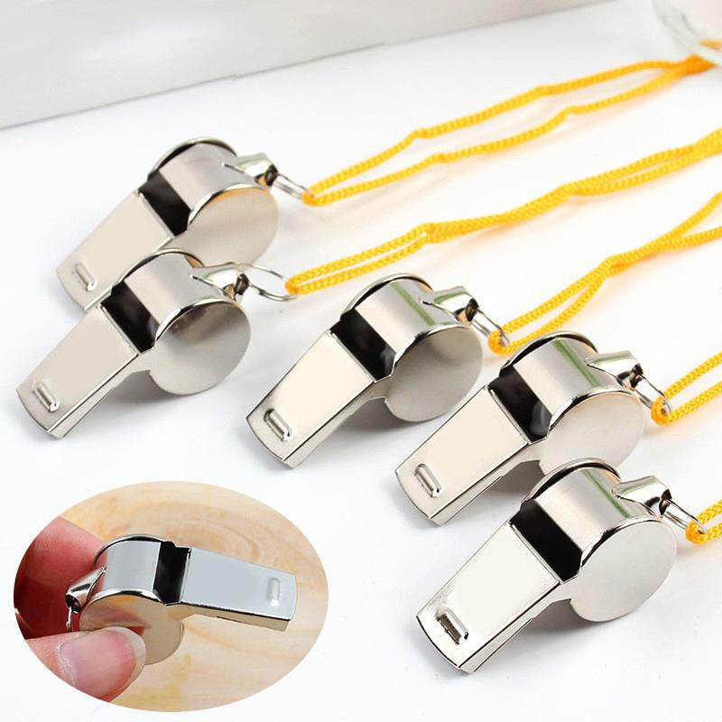 Metal Whistle Referee Sports Rugby Stainless Steel Whistle Soccer Basketball Party Training School Cheerleading