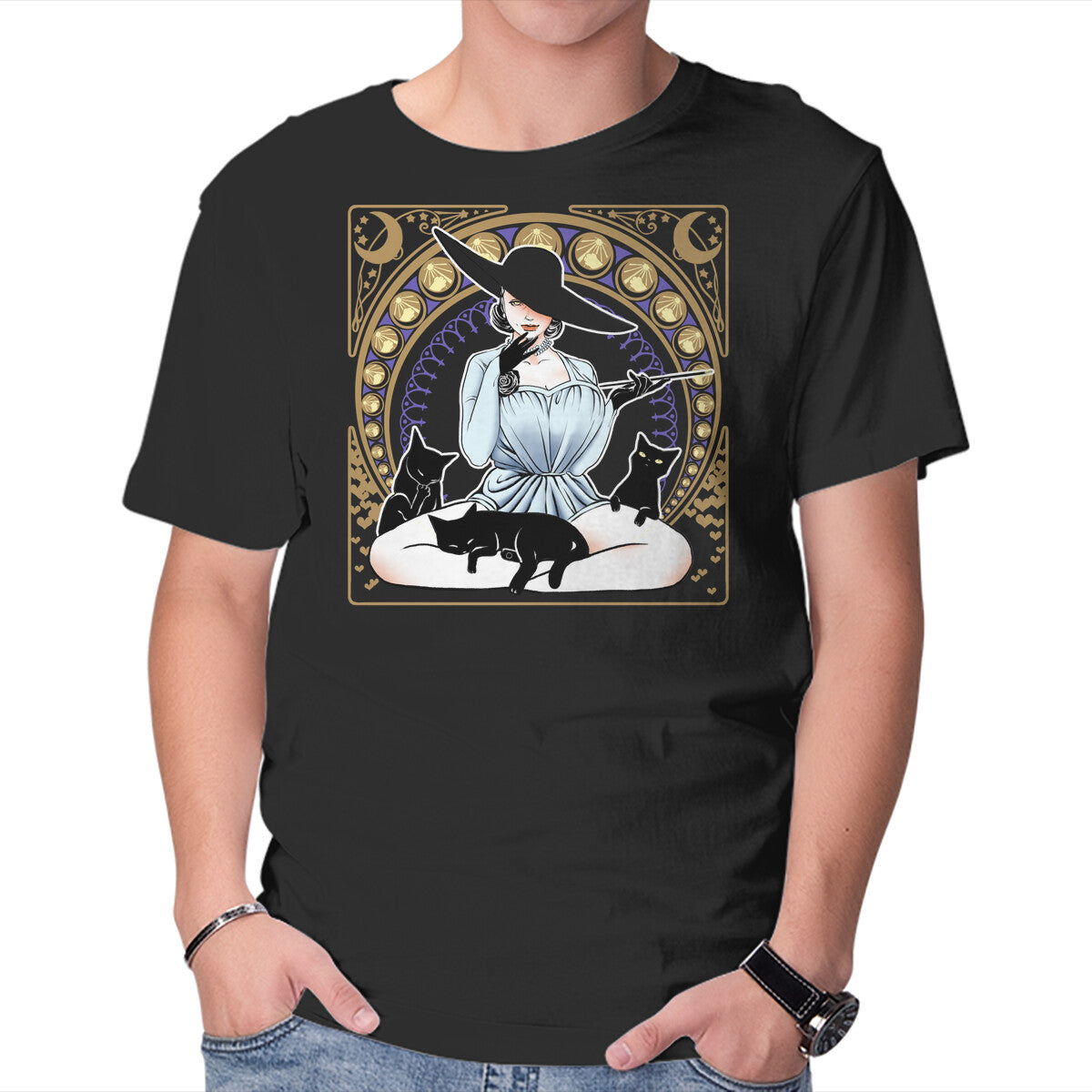 Unisex Crew Neck T-Shirt Crazy Cat Lady D Graphic Short Sleeve Casual Tee S