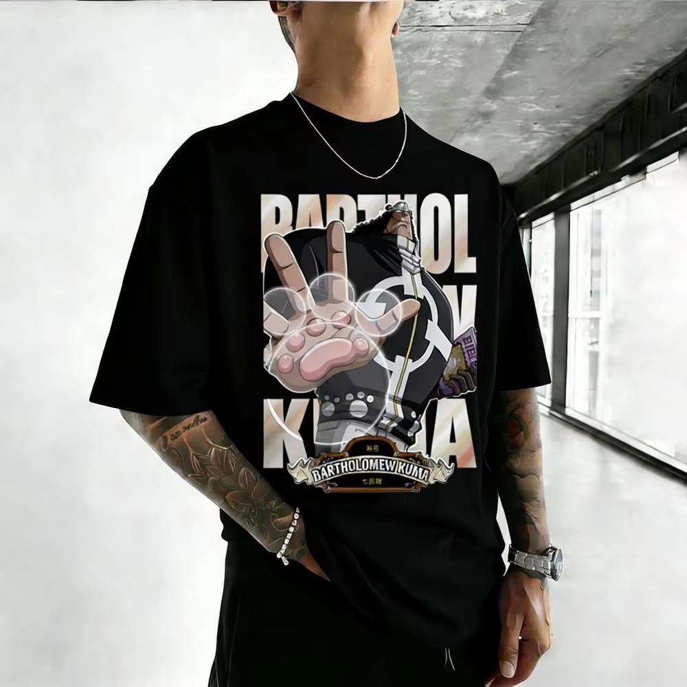 

Mens and Womens AllCotton TShirt ONE PIECE Barthelmew Kuma 2026 Summer Anime Print Large Size Loose Short Sleeve Shirt 4XL