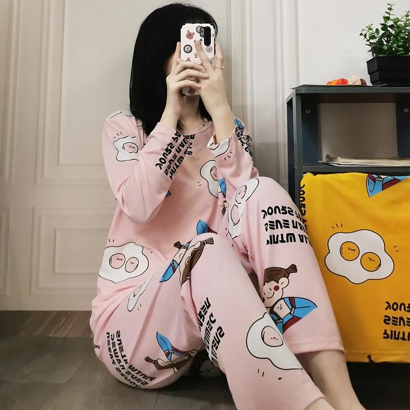 Women's Autumn/Winter Pajama Set: Cute, Girlish Long-Sleeve, Loose, Casual Homewear