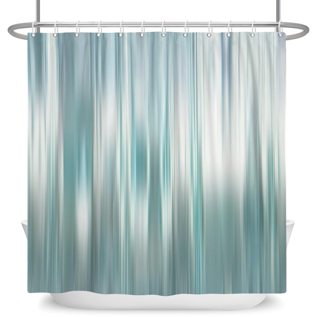Gradient Duschdraperi Ränder Abstrakt Polyester Vattentät Modern Badrumsdekoration Badgardiner med Krok