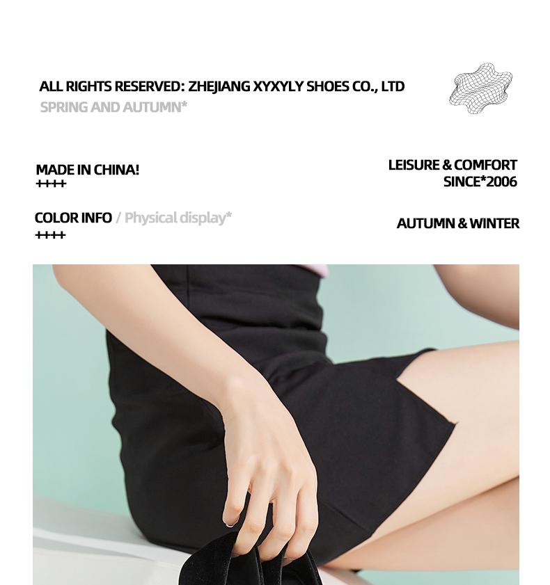 [Same as in the mall] Temperament pointed heavy duty water drill square buckle thin heel shallow mouth single shoe