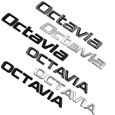 Auto Emblem Metall Plakette Logo Karosserie Aufkleber Für Octavia Glänzend Schwarz Matt Schwarz Auto Zubehör