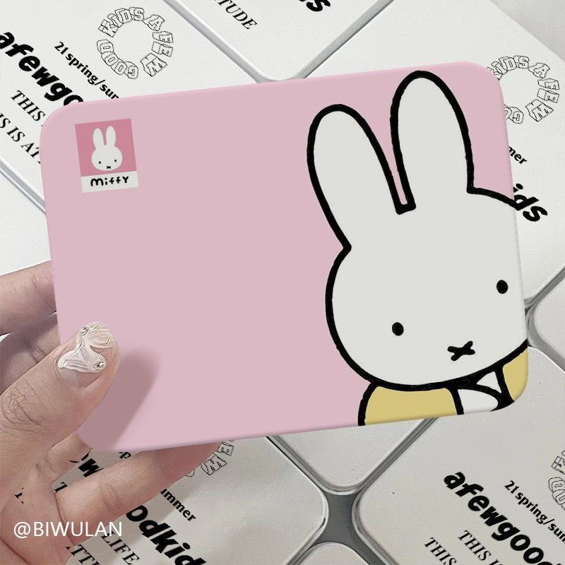 Miffy Rabbit Kawaii Iron Card Organizer Cute Cartoon Storage Box for Small Cards Stylish Metal Container for Office  Home Gifts