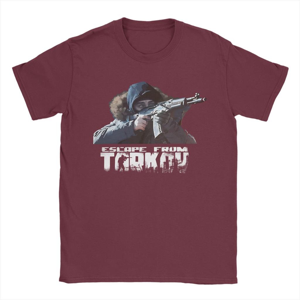 Escape From Tarkov T Shirt Summer  Harajuku T-Shirts Couple Cotton O-Neck Plus Size Top Tees Short-Sleeved Funny Tops