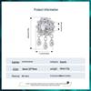 Avle Teardrop Zircon Tassel Beads: Original Shining S925 Sterling Silver for DIY Jewelry