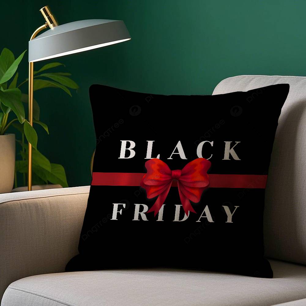 Black Friday Pillow Case Cozy Plush Pillow Cover Double Side Printed – Home Gift for Bedroom Decor