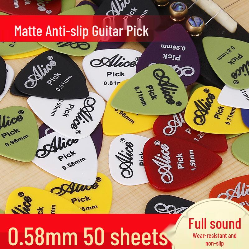 Alice Celluloid Mattierte Gitarrenplektren: Rutschfeste Speed-Plektren für E-Gitarren und Ukulelen