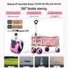 Pink Camper Van Portable Folding Cart for Packages and Picnic Camping