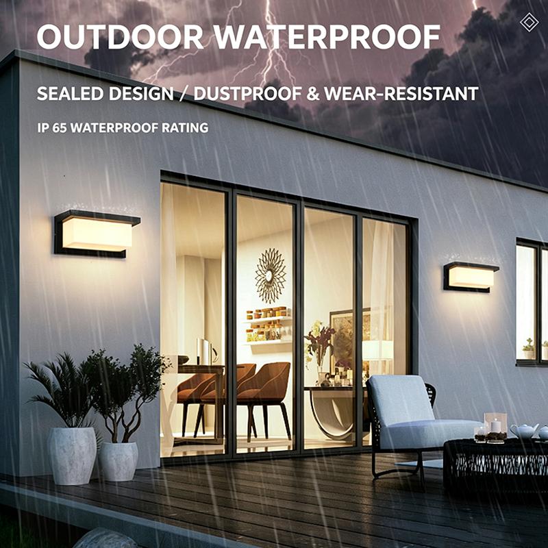 Led Outdoor Wall Light Waterproof Ip65 Motion Sensor Led Outdoor Lighting Porch Lights Balcony Garden Lights Outdoor Wall Lamp