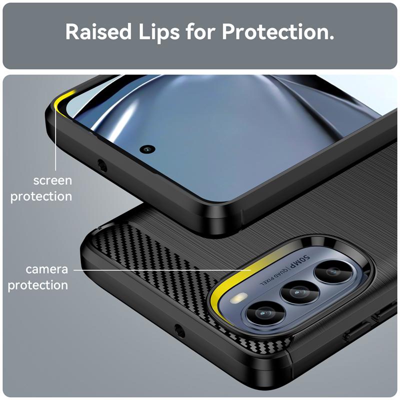 For Cover Motorola Moto G62 5G Case For Moto G62 5G Bumper Silicone Carbon Fiber Case For Moto G62 G32 G52 G82 G22 E22 E32 G60S