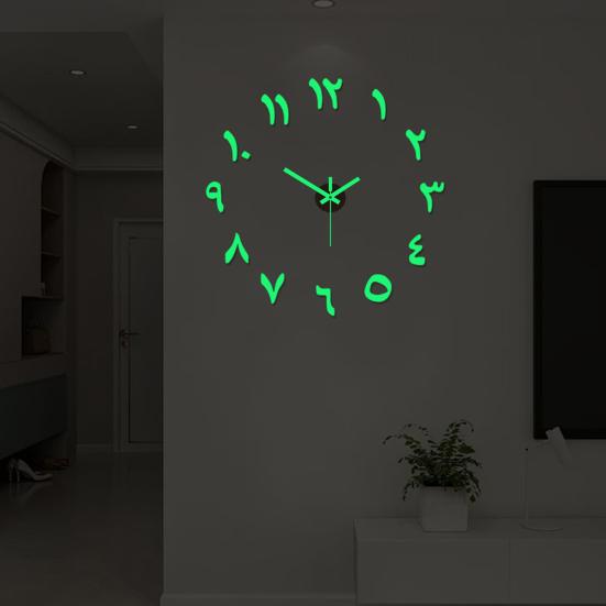 Nordic Style Wall Clock with Lasers Engraving 3D Digital Display Silent Sweep Movement Easy Installation Clock Room Decor