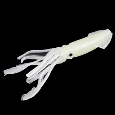 Transparent Luminous Soft Squid Lure Baits 10.5Cm/8G Bass Trolling Fishing Lure