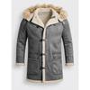 Men's Winter Thickened Hooded Suede Jacket, European American Street Style Outerwear for Cross-border
