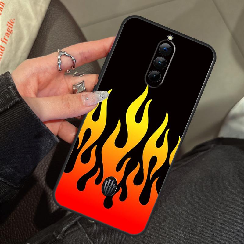 Blue Red Flame Fire Case For ZTE Nubia RedMagic 11 9 8 10 Pro Plus 8S 9S 10S Pro 5G 5S 6 7 6S 7S Pro 10 Air Cover