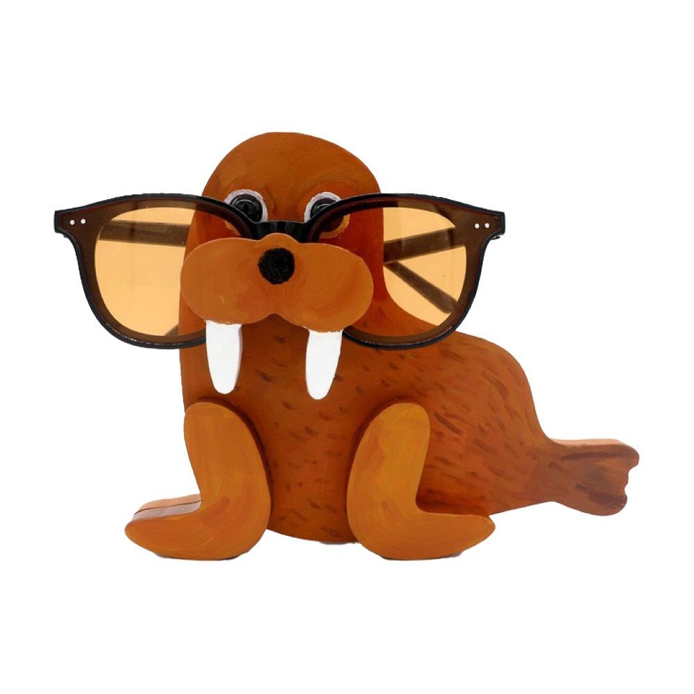 Hand Coated Multi-color Paint Finish Wooden Animal Shaped Eyeglass Holder