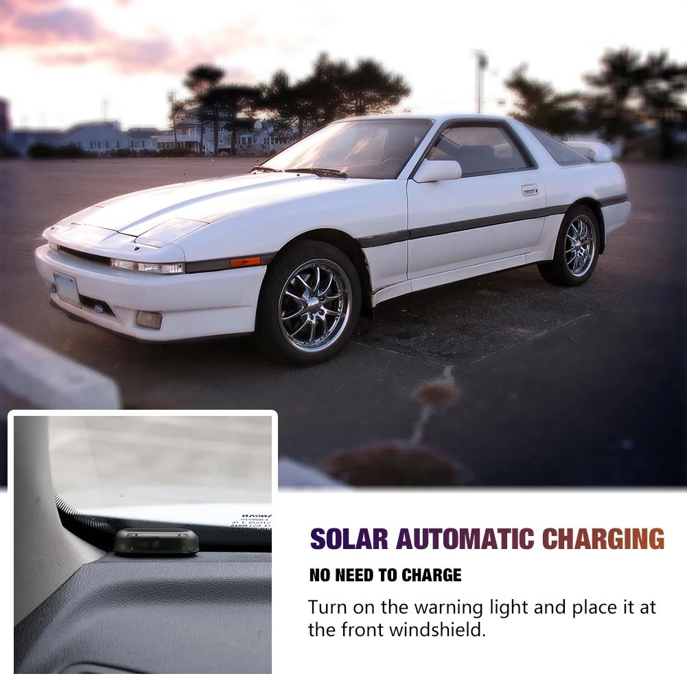 Car Fake Security Light Solar Powered Simulated Dummy Alarm Wireless Warning Anti-Theft Caution Lamp LED Flashing Imitation