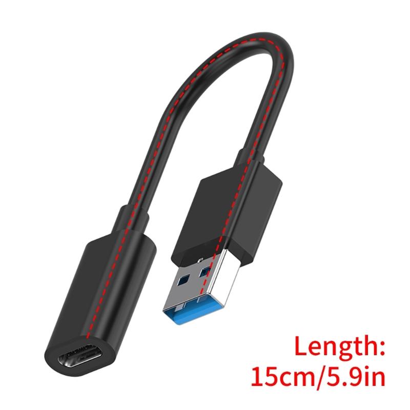 Cavo Adattatore da USB 3.0 Maschio a USB C Femmina 5Gbps per Ricarica Rapida e Trasferimento Dati Cavo di Conversione per Cuffie Digitali