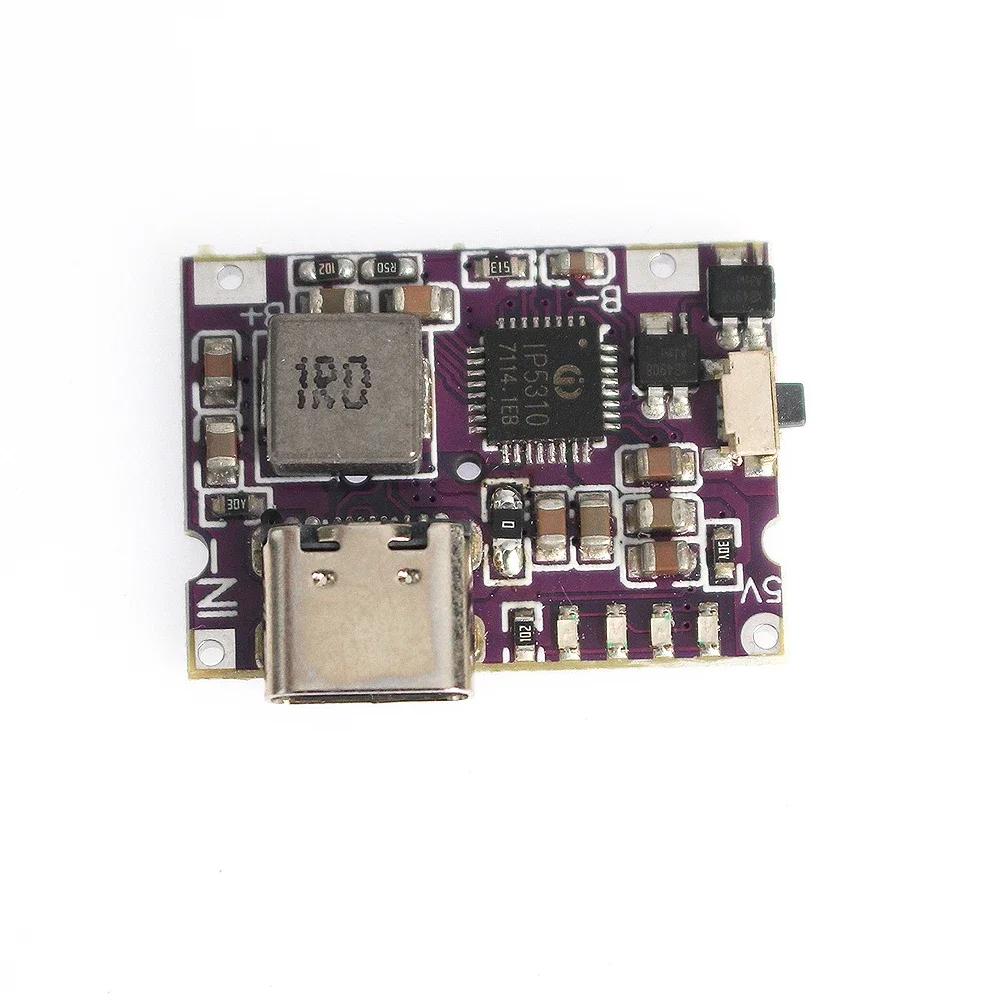 1pcs 5V 3.1A Boost Converter Step-Up Power Module Type-C USB IP5310 Mobile Power Bank Accessories With Switch LED Indicator