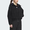 Adidas City Escape Jacket Printed Sports Casual Hooded Fleece Coat Women Jackets Black IP7049