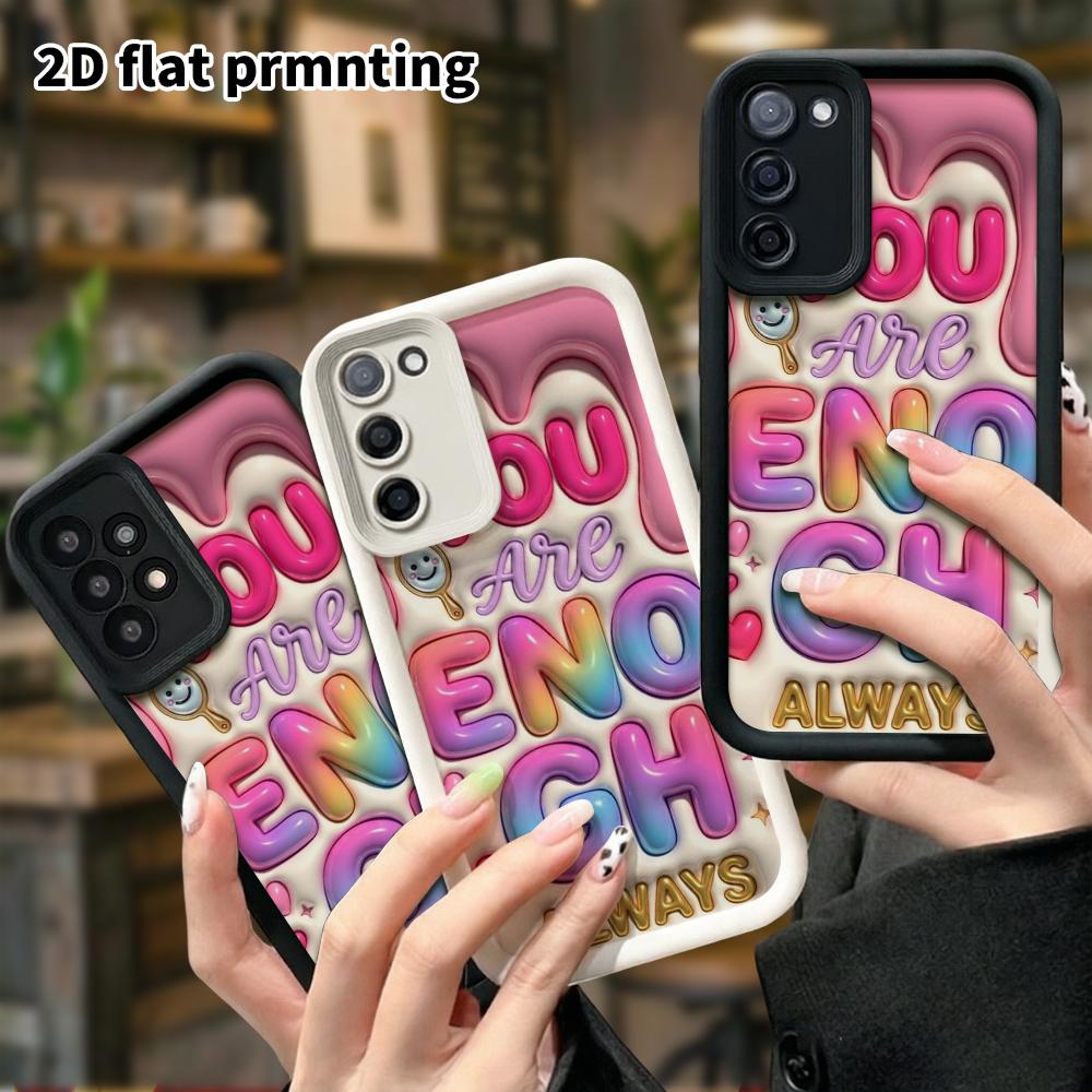 Phone Case: 2D Flat Samsung Galaxy A34 A35 M05 M06 S20 S22 S21 FE Plus 5G Layered Protective Case, 3D Embossed, Christmas and Halloween Gift