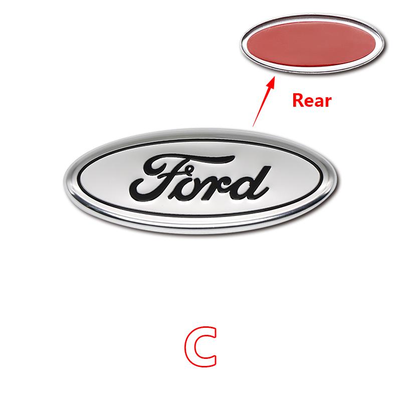 

58x22mm 3D Aluminum Steering Wheel Badge Emblem Cover For Ford Focus MK4 Ranger Fiesta Mondeo Edge Escape Auto Tuning Accessory