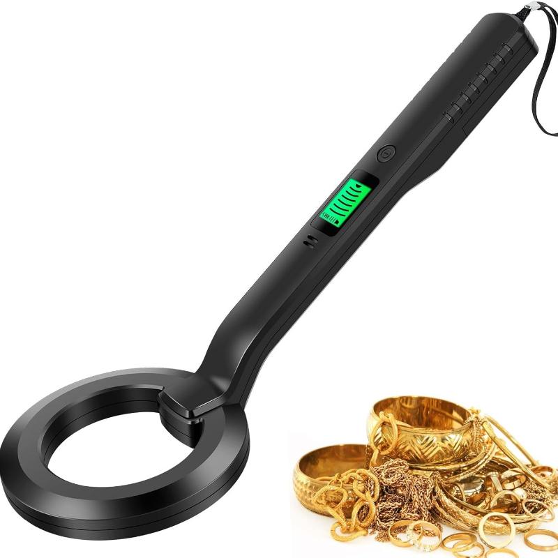 

Metal Detector, IP54 Waterproof Portable High Sensitivity 360 Scanning Handheld Metal Detector, Metal Treasure Finder for Metal Object чорний