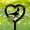 Unrivaled Customizable Bird Shaped Garden Stake Laser Engraved Metal Yard Home Outdoor Decor Wedding