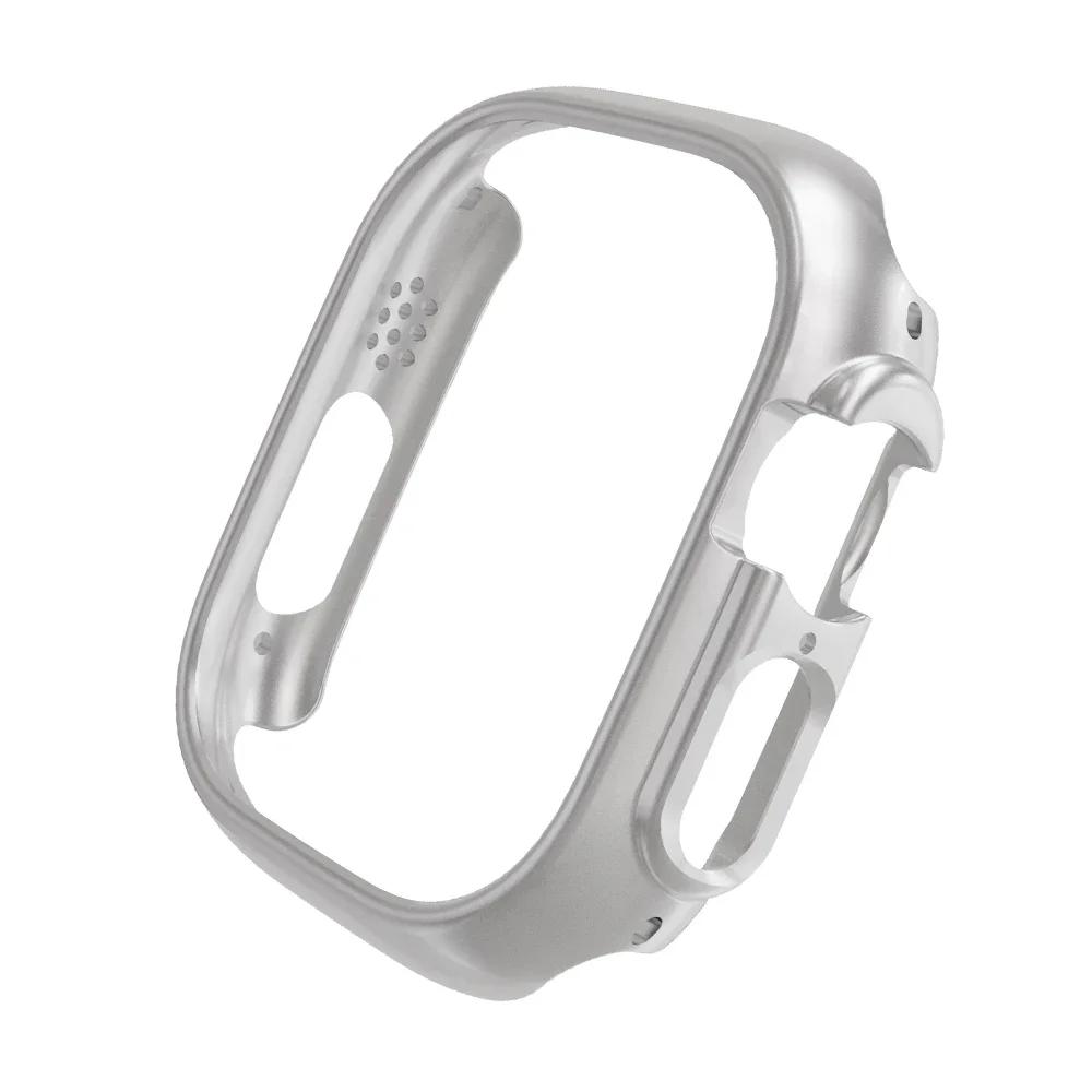 Matte Protective Cover for Apple Watch Ultra 2 PC Transparent Bumper Hard PC Frame Protector Case for Iwatch Ultra 49mm