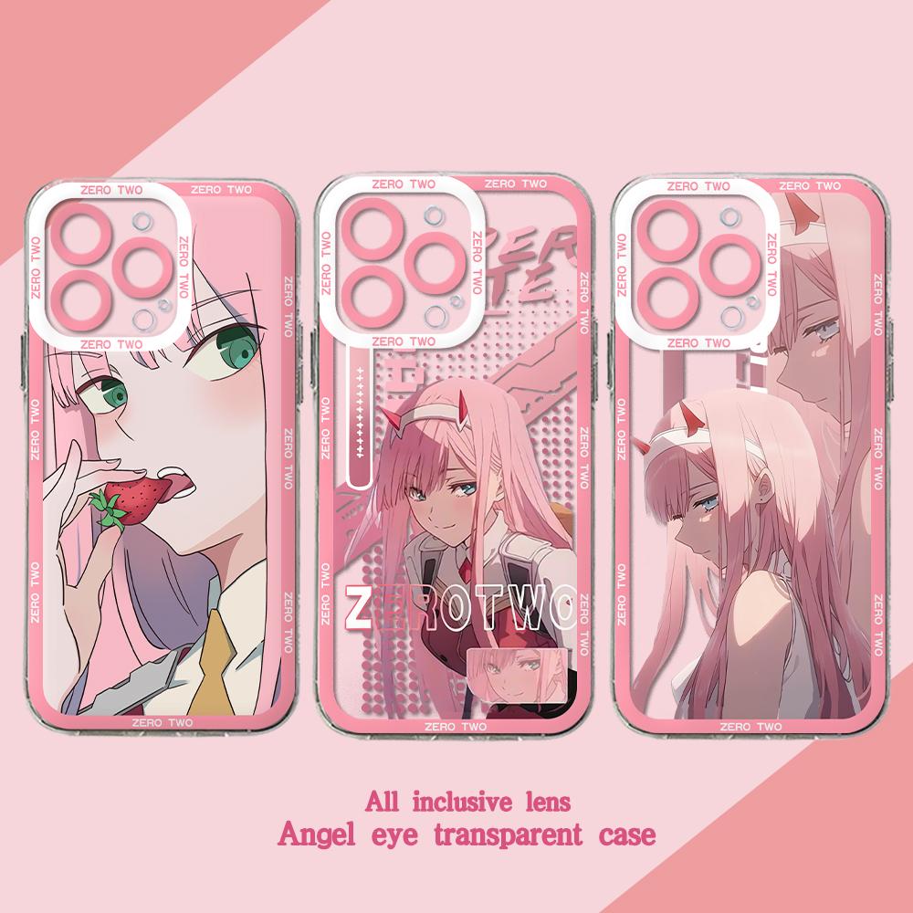 Zero Two Darg In the FranXX Anime Phone Case For iPhone 15 14 13 12 11 Mini Pro Max X XR XSMax 7 8 Plus SE Transparent Cover