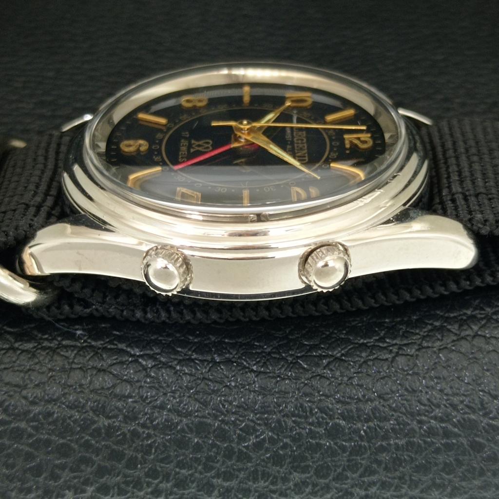 SCHWEIZER VINTAGE LEGEND MANUELL AUFZIEHEND HERREN ÜBERHOLTE WEckerUHR a707508-1