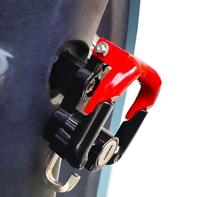 Aluminum Alloy Motorcycle Helmet Hook Anti-Theft Lock Double Hook Motorcycle Helmet Lock Two Keys Security Lock Motorbike Hook
