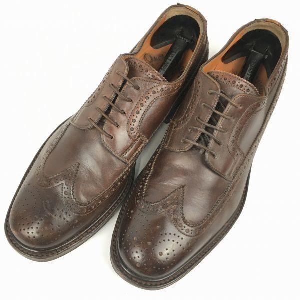 SANTONI Made In Italy Wingtip Business Shoes Brown Size 7.5F 26.0 Men’s(USED)