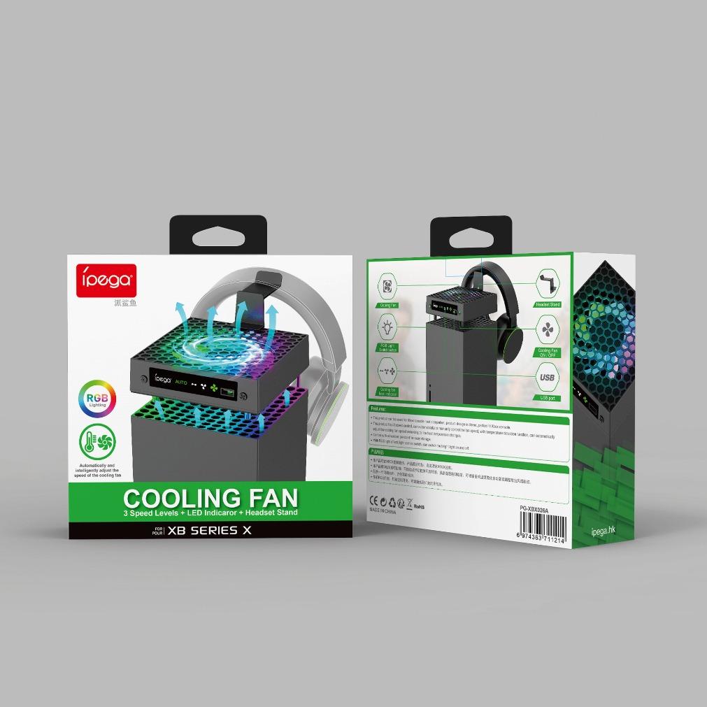 Heat Dissipation Cooling Fan for Xbox Series X Automatic Fan Speed Adjustable By Temperature High Performance Cooling Low Noise