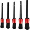 5Black SetPPSilk Cleaning Brush Car Beauty Tools Interior Detail Brush Air Conditioning Vent Gap Brush Detail Brush