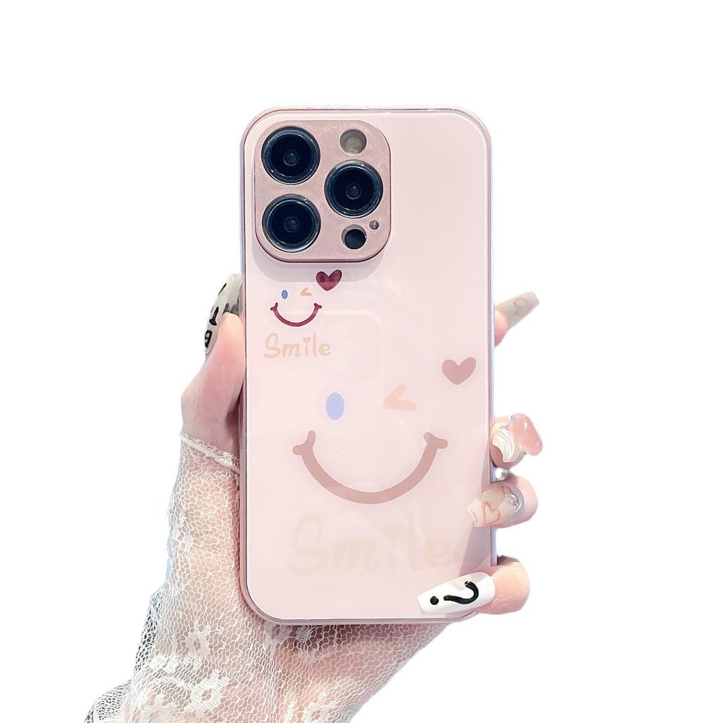 Chuangma Wink Smiley Face Is Suitable for Apple 11promax Mobile Phone Case, the New Iphone11pro Glass Advanced Sense